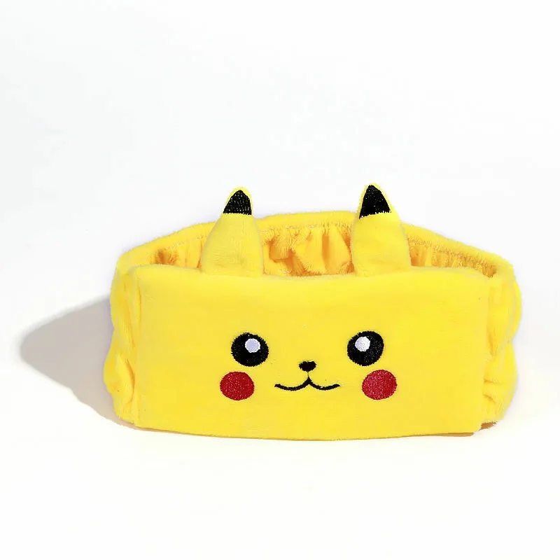 7 Style Pokemon Anime Headwear Cute Pikachu Headband Face Wash Headband Cute Hair Clip Headband Gift Toy for Children Adult