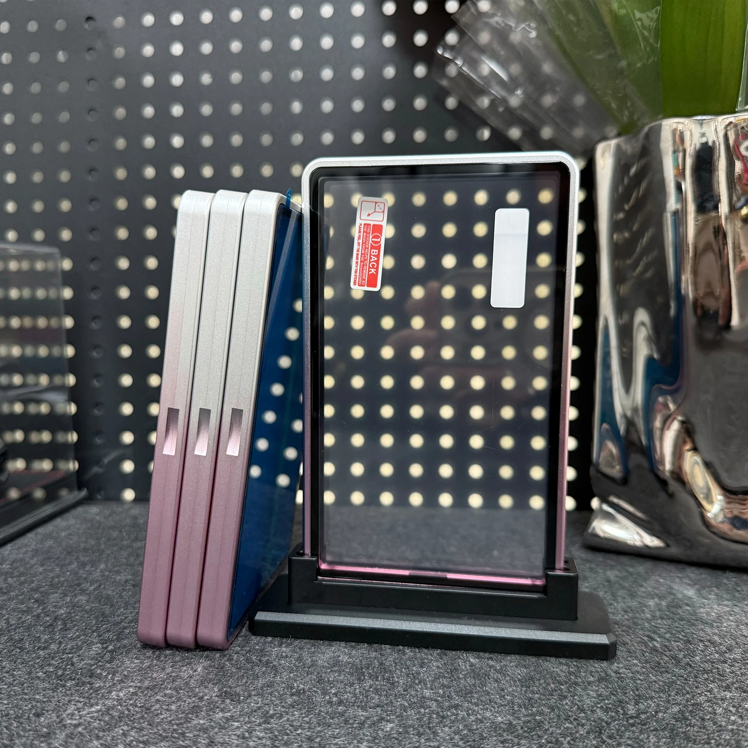 Multicolor Gradient Color Aluminum Alloy Trading Card Protect Holder, Metal Case For 35PT PSA CGC Graded Card