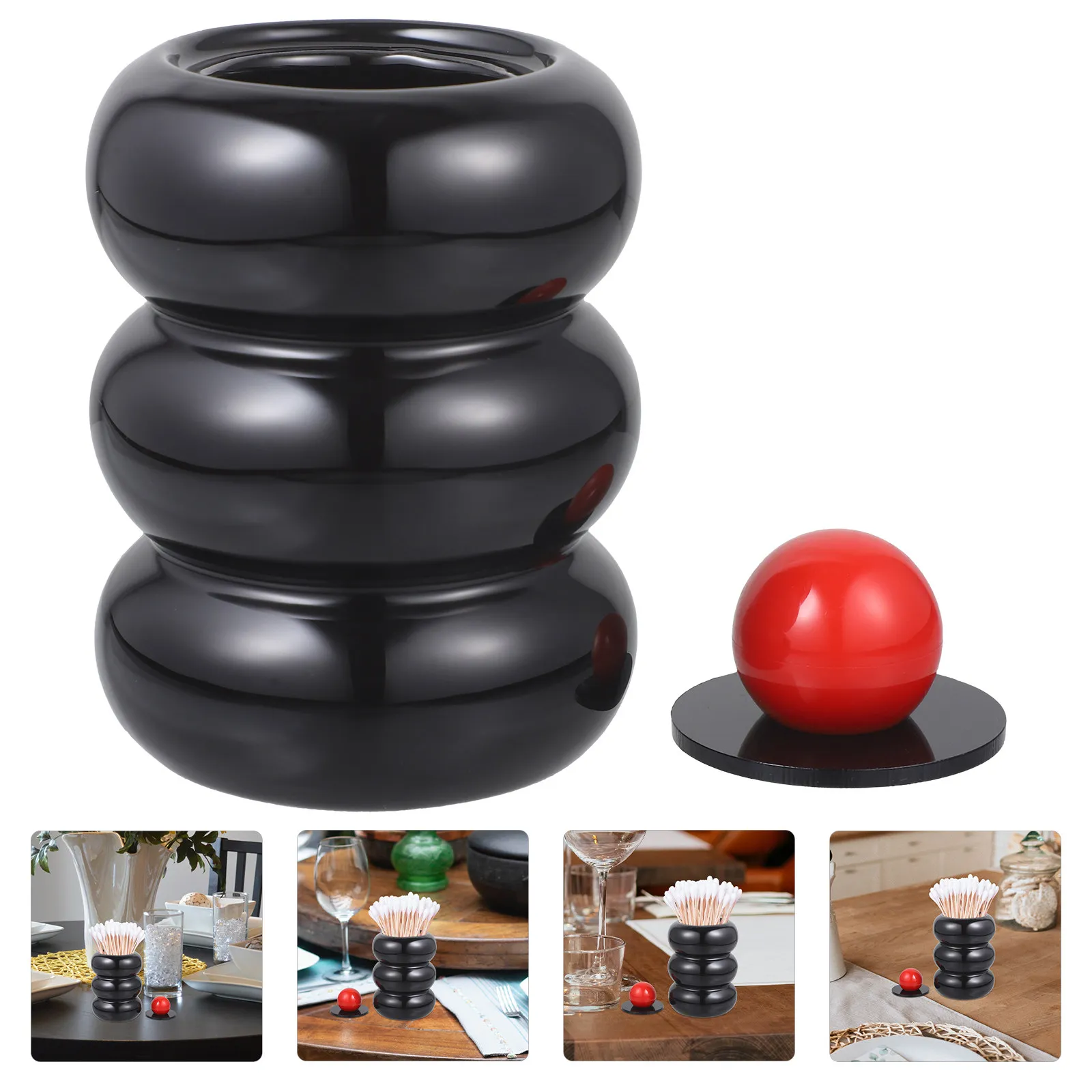 

Керамический держатель-диспенсер для зубочисток, органайзер для ватных палочек, банка для ватных дисков, зубочисток, мелких инструментов, стильный предмет домашнего декора, незаменимый аксессуар