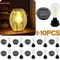 7cm Solar Lamp Base IP44 Waterproof Solar Lights Replacement Anto On & Off LED Night Light Base for Outdoor Camping Picnic