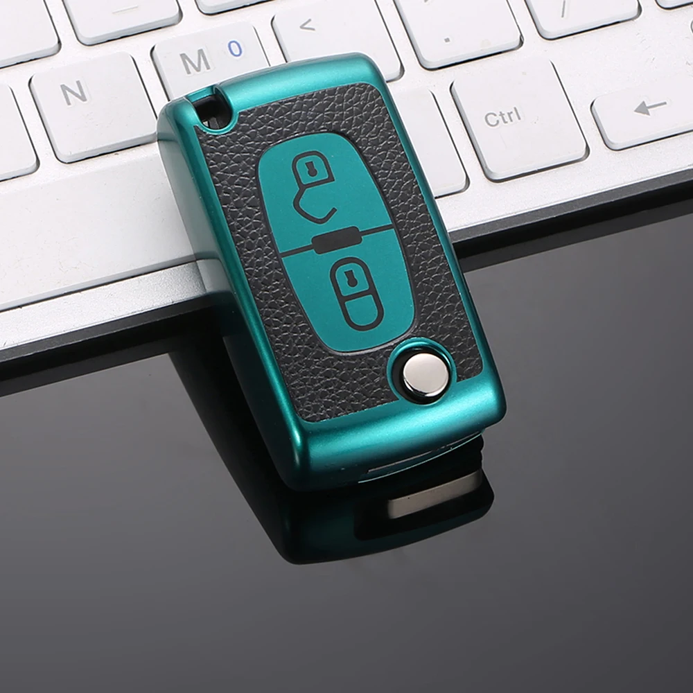 

Кожаный чехол из ТПУ с 2/3 кнопками и дистанционным управлением для Citroen C2 C3 C4 C5 C6 C8 для Peugeot 107 207 307 307S 308 407 607