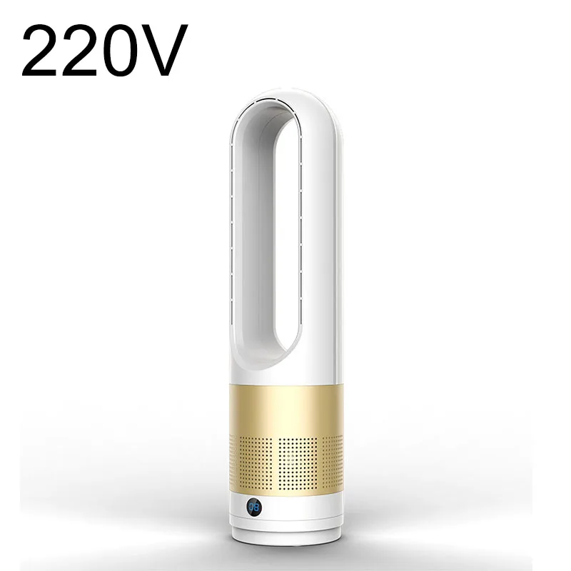 Bladeless Tower Fan with Remote Control, Silent Powerful Floor Standing Fan, 8 Speeds Oscillating LED Display 8H Timer 220V image 3