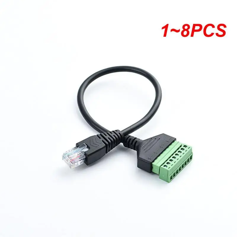 1~8PCS rj45 to screw terminal Block 8p connector ethernet rj45 Male Female to 8 pin screw terminal network adapter  for CCTV DVR