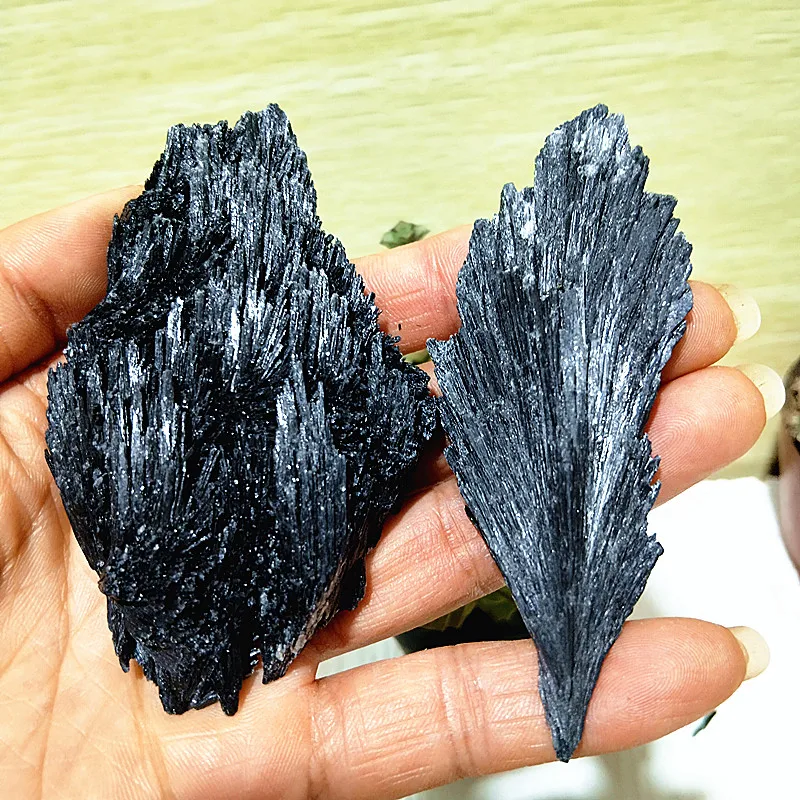 Natural Black tourmalin Crystal Stone Mineral Specimen Room Gems Ornament Spiritual Meditation Exorcism Feng Shui Home Decortion