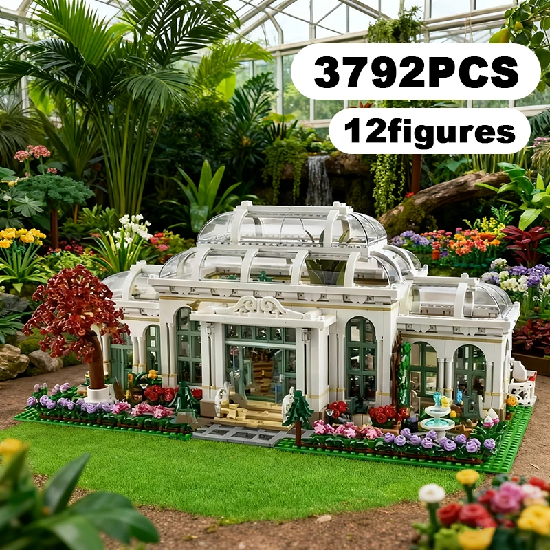 2025 New 3792PCS Botanical Garden Building Blocks Model Street View Architecture Assemble Bricks Toy Gift For Kid Boy Adult Girl