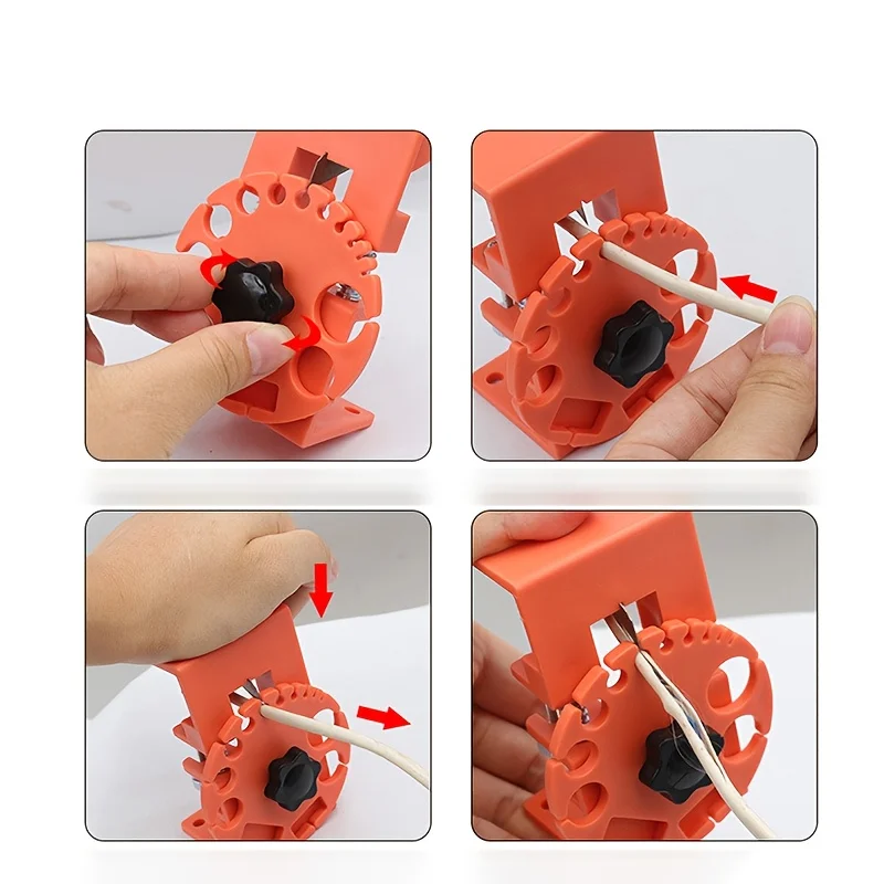 Hand-Held Quick Stripper Adjustable Manual Stripper Universal Cable Wire Peeler Plastic Rubber Stripping Machine Hand Tool   ﻿