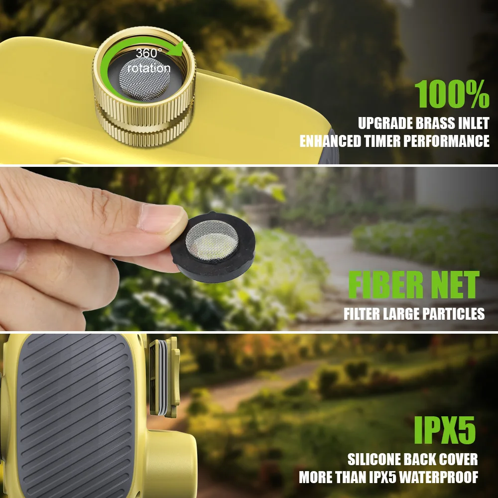 Insoma 3-Outlet التلقائي مؤقت مياه حديقة الري نظام الري التحكم المستقل أدوات مبرمج الرش #5