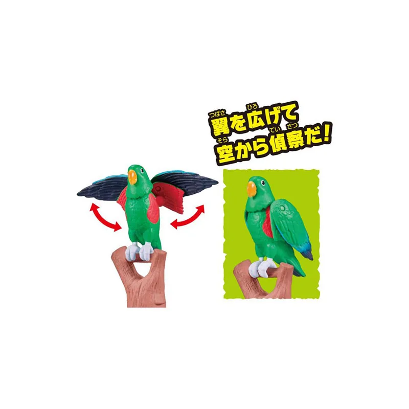 Takara Tomy Adventure Continent Ania Kingdom Series Eddie Moluccan Eclectus Animal Action Figure Collectible Model Boy Toy Gift