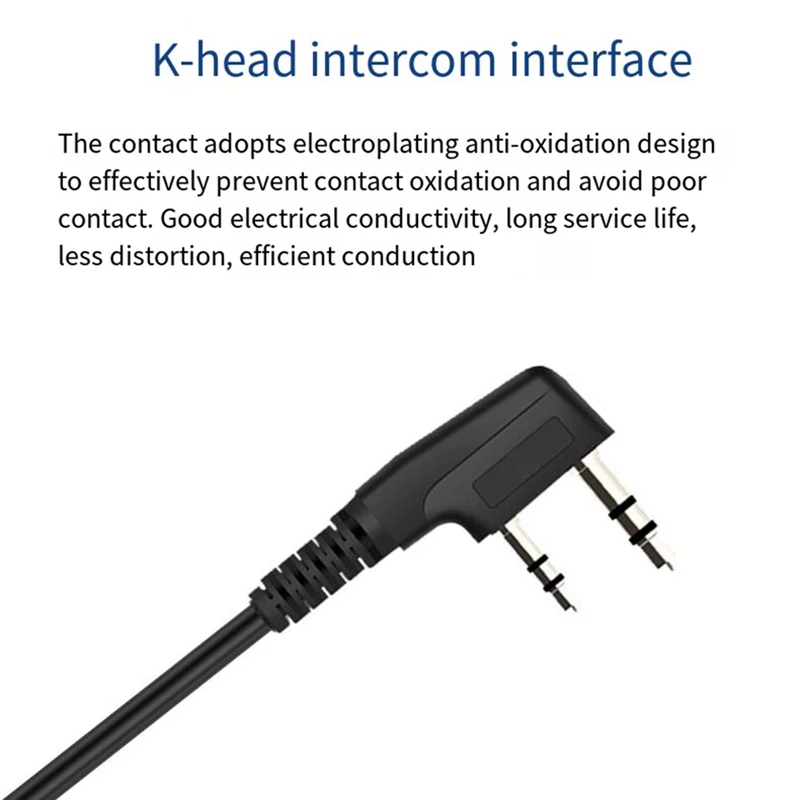 Intercom Throat Microphone Headset Throat Vibration For Baofeng BF-UV5R 888S 82 Throat-Controlled Air Duct Headset