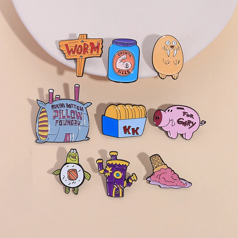 الكرتون كوميديا الرسوم المتحركة المينا دبوس لطيف القط التمساح Equali-الشاي انتشار Positivitea بروش شارة التلبيب مجوهرات هدية للأصدقاء