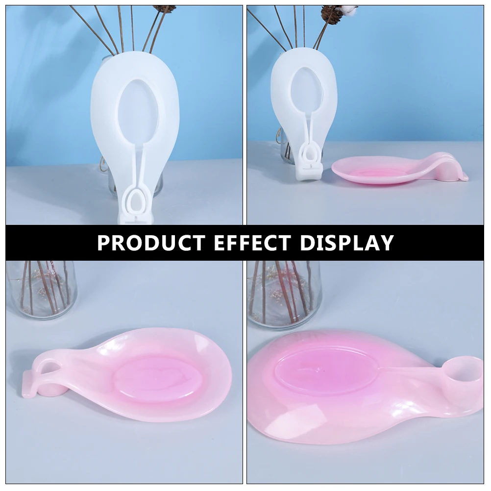 

Epoxy Spoon Shape Coaster Molds Flexible DIY Silicone Mold for Jewelry Accessories Craft Projects Resin Casting Supplies