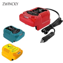 Li-ion Battery Mini Compact Car Vehicle Charger for Makita/Milwaukee/Dewalt,18V Lithiumy Ion Battery Portable Car Charger