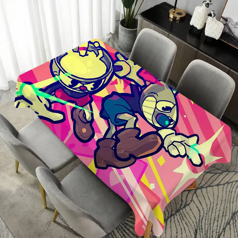 

Anime-Cup And Head Table Cloth Waterproof Oilproof Home Rectangular Party Table Cover Tablecloth Outdoor Picnic Mat