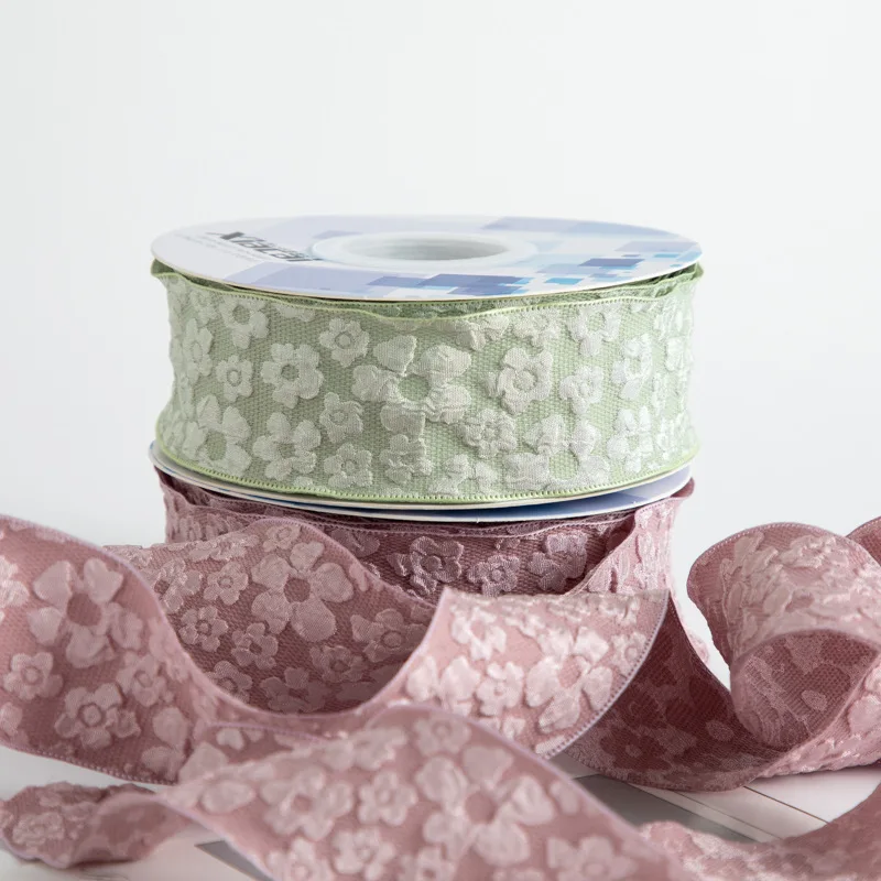 

Advanced Minimalist Printing DIY Bow Decoration Material Jacquard New Woven Ribbon Flower Packaging Cake Decorative Tape