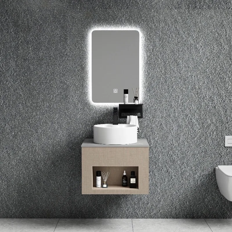 New Furniture Zinc Alloy Stainless Steel Bathroom Makeup Mirror Cabinet Set