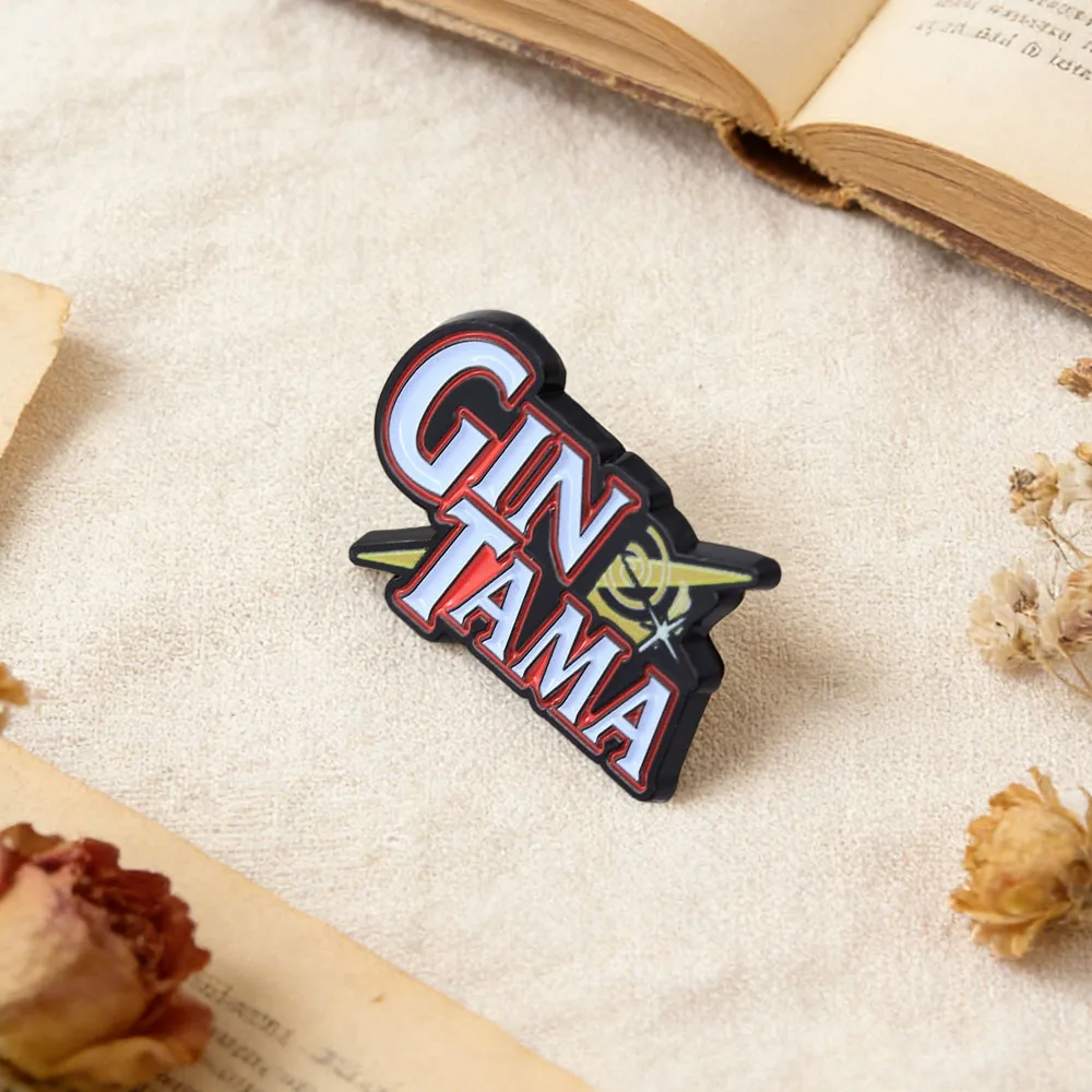Gintama Logo Emaille-Pin Lustige Anime-Brosche Sci-Fi-Animation Zubehör-Abzeichen Schmuck Geschenk für Fans Sammlerstücke – Detail 7
