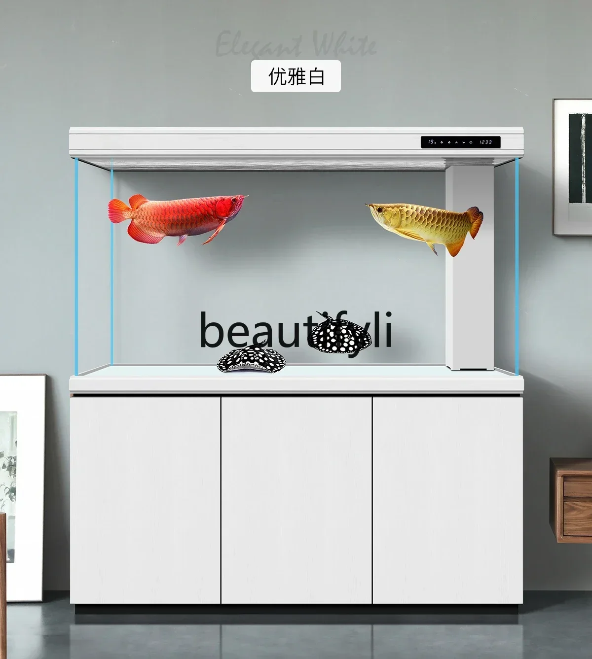 

S1S Living room large partition ecological bottom filter 2024 new ultra-white smart floor household aquarium