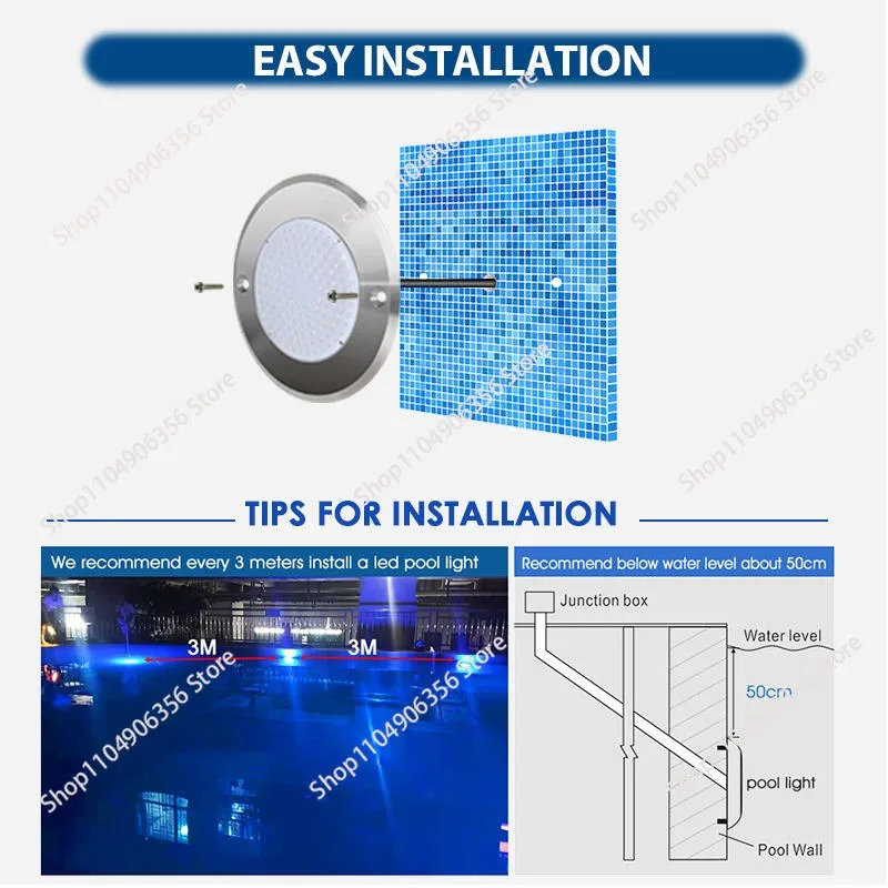 for 7mm Slim Newest Led Underwater SMD 316SS Stainless Steel AV12 Volt Wifi Remote Control Spa Light Resin Filled Pool Lights