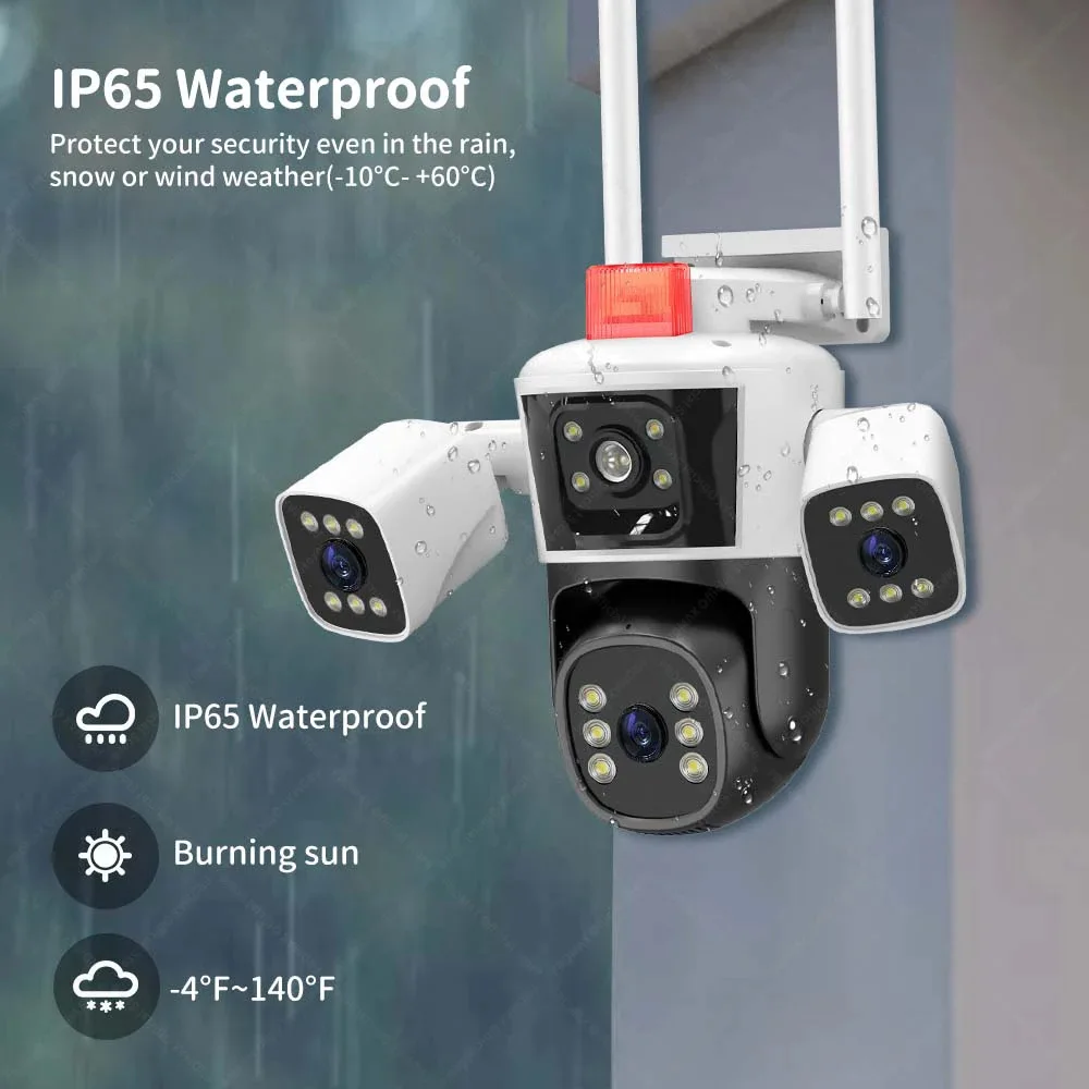 Imagem -04 - Outdoor Cctv Video Surveillance Câmera Home Security Protection Auto Tracking Wifi Telas Ptz ip 6k 12mp