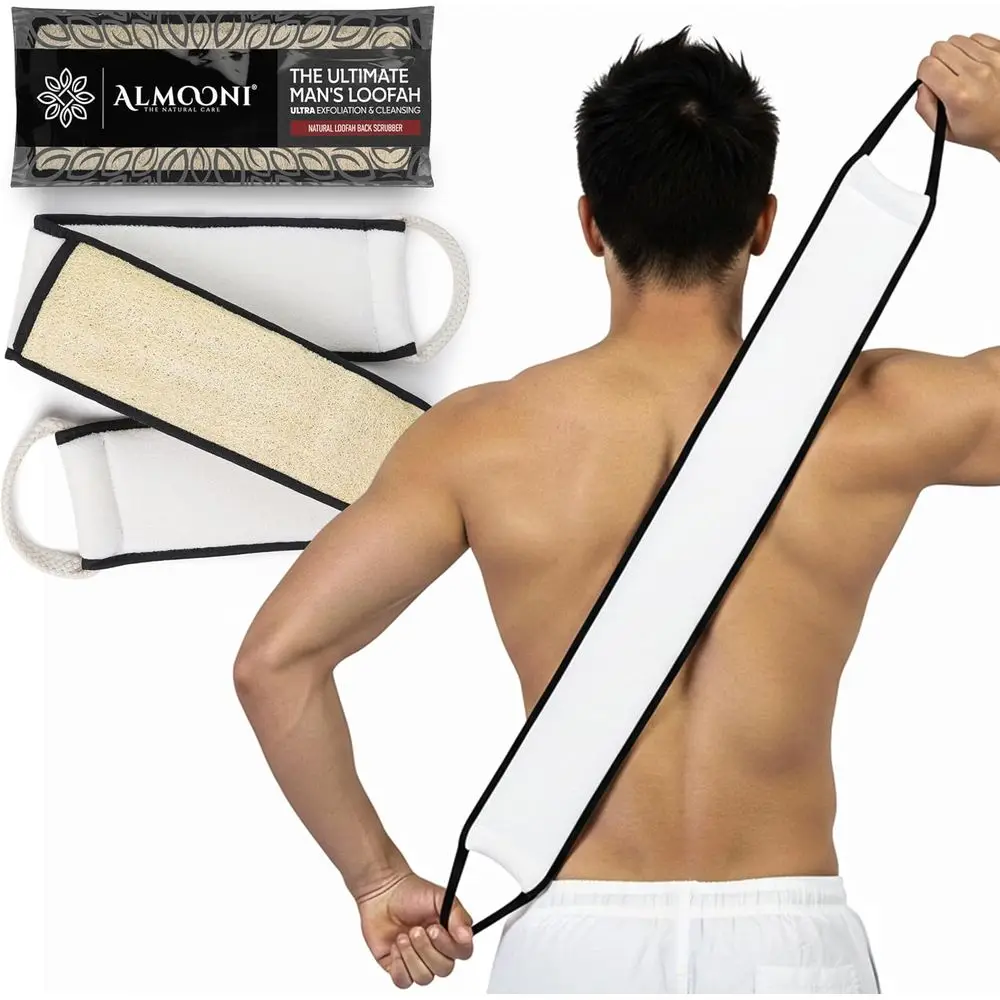 

Прочный скребок для спины из натуральной люфы для душа для мужчин, скребок для тела из египетской люфы, отшелушивающий и шайба для мужчин, чтобы очистить вас