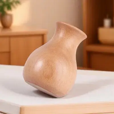 

1Pcs Wooden Vase Decorative Flower Container Nordic Style Household Wedding Photography Prop Office Desktop Ornament