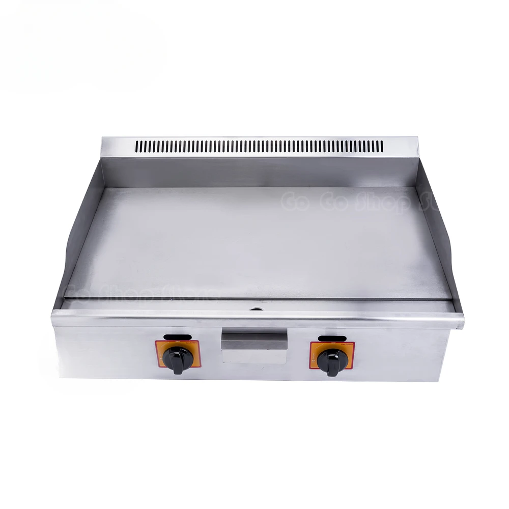 Table Top Stainless Steel Commercial Flat Plate Teppanyaki Gas Griddle For Pancake Stove Desktop Hotel Restaurant Catering