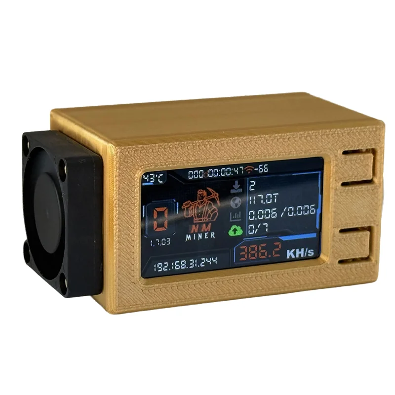TA-Nerdminer NM Bit Mining Machine Nerd Miner V2 Pro Max Nmminer 390KH/S BTC Solo Lottery Miner With Cool Fan Crypto Bitcoin