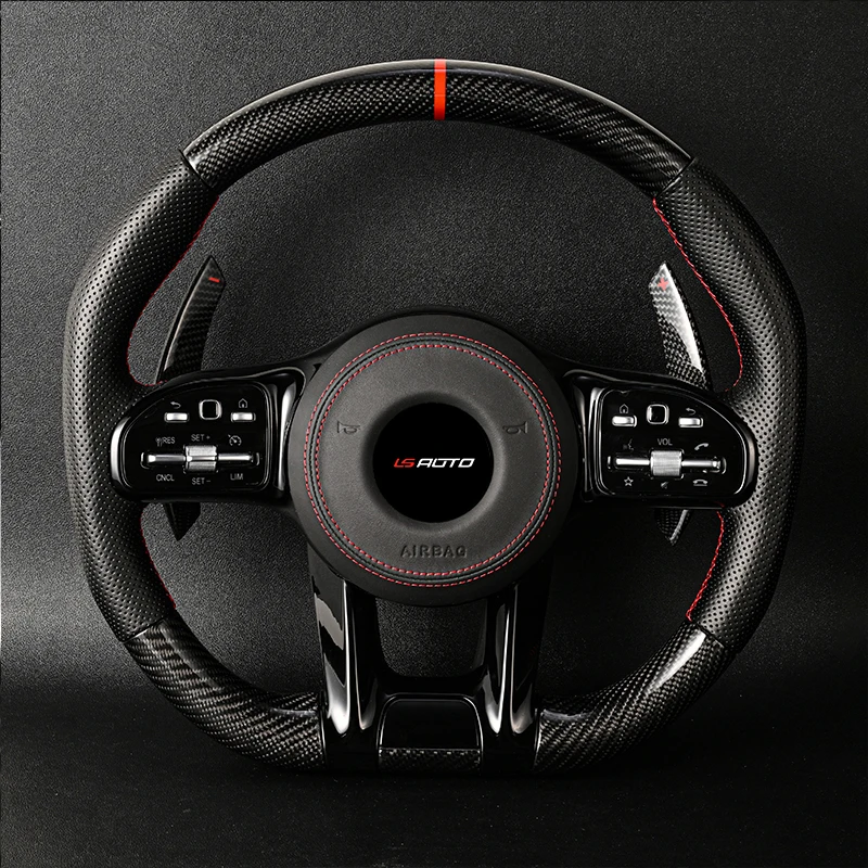 

Real Carbon Steering Wheel for Mercedes Benz AMG Fit for Most Mercedes Benz After 2008 Year Without Vibration