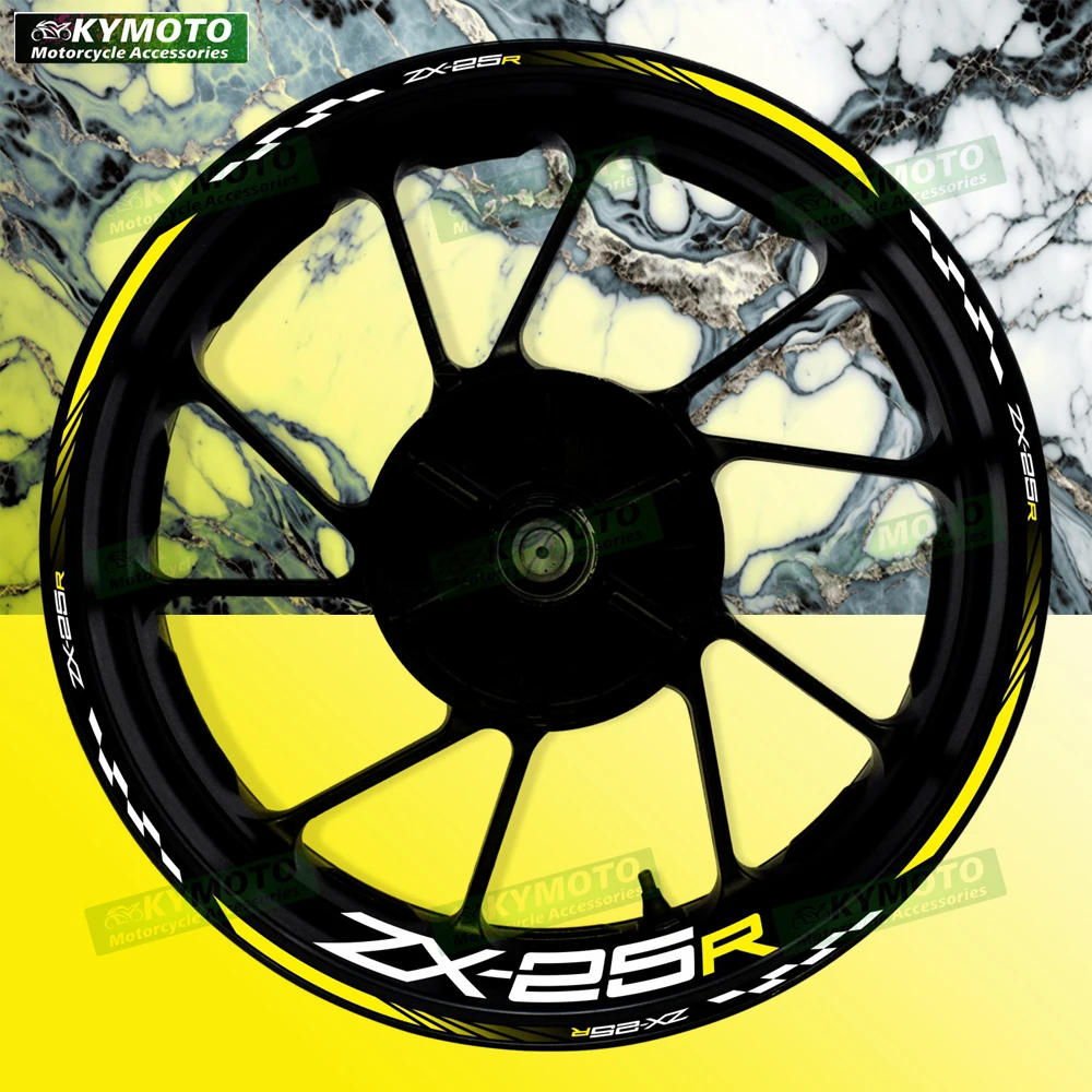 

For ZX-25R ZX25R motorcycle accessories 17 inch front and rear wheel decals hub reflective racing fairing rim stripe stickers