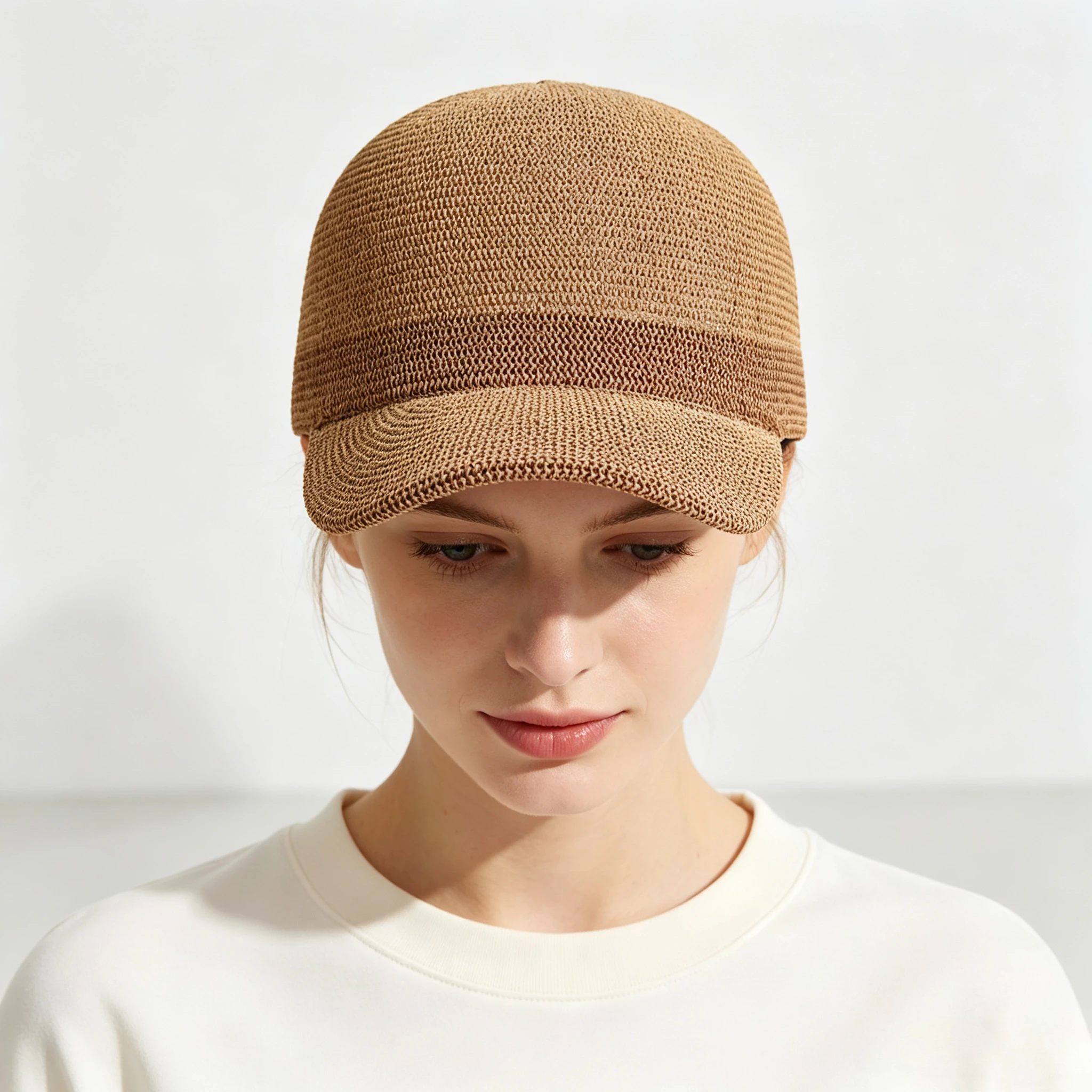 Literarischer Sonnenhut aus festem Papierstroh, verstellbare, atmungsaktive Baseballkappe, UV-Schutz für Damen, Strand, Straße, passende Outfits – Detail 3