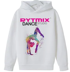 Hot Sale  Watercolor Gymnastics Girl Printed Hoodies for Teen Girls Kids Sweatshirt Winter Top Students  Clothes Sweater
