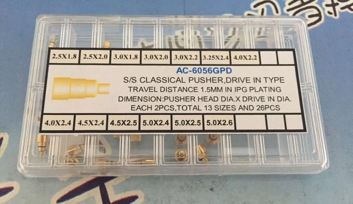 Gratis Verzending 1 Set Rvs S/S Klassieke Pusher Drive In Type Knop/Horloge Pusher