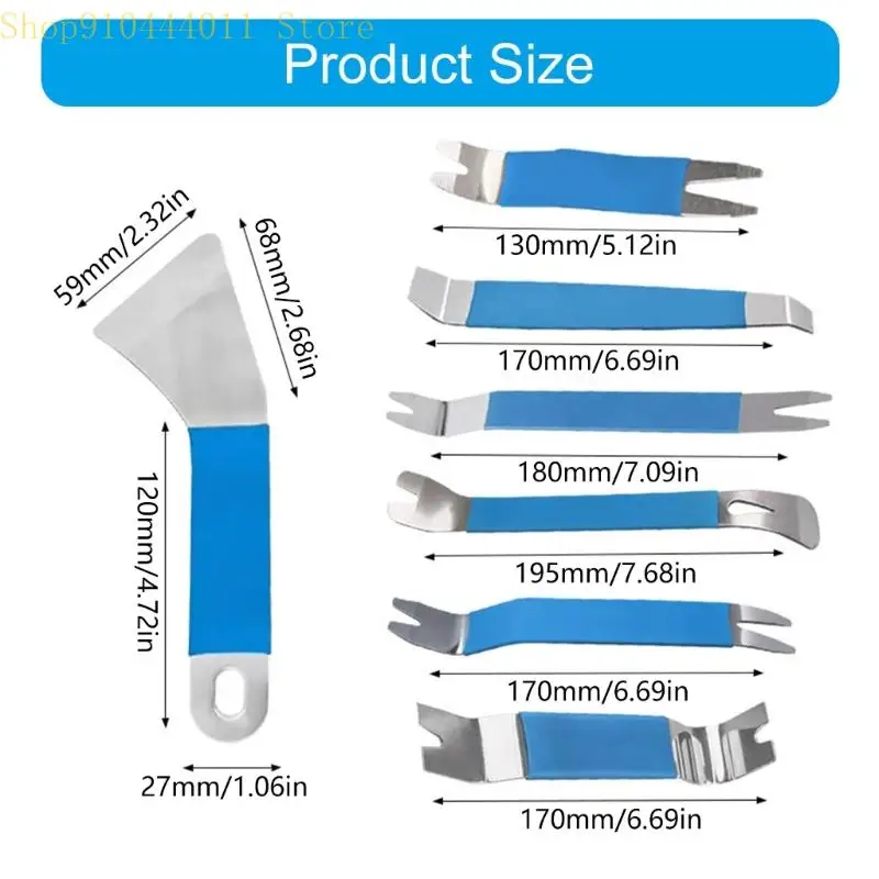 28GF 7 Piece Pry Bar Set For Automotive Panel Detachment And Accessories Installation