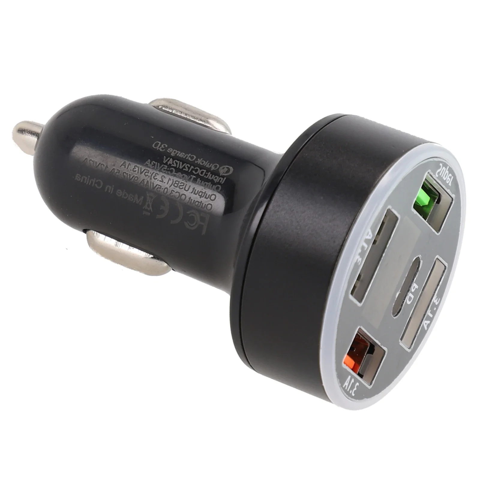 None Auto Electronics Car Fast Charge Auto Car 4 USB + 1PD Adapter Socket Splitter Car Fast Charger Quick Charge