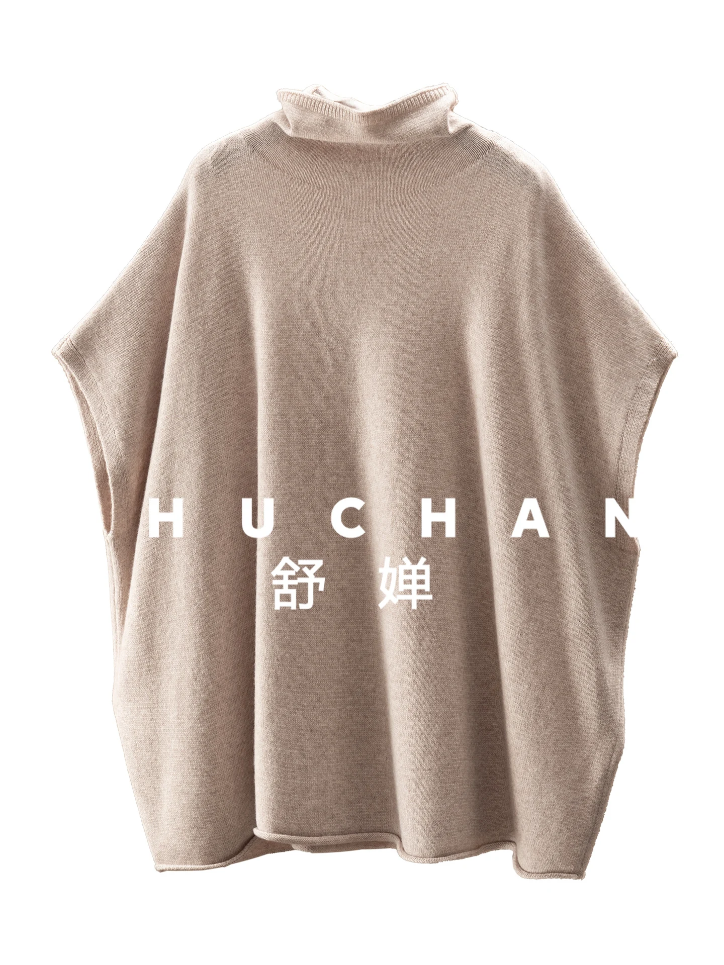 

Casual Simple Style Cashmere + Wool Bat Sleeve Cape Sweater Women 58F6 Casacos Femininos Inverno 2025