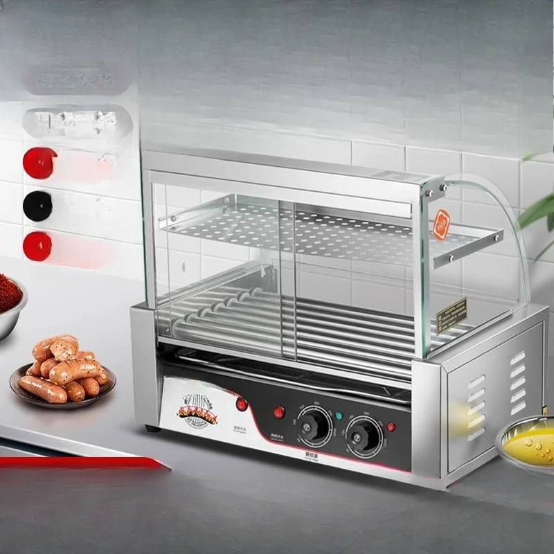 

Hot Dog Machine Sausage Grill Machine Commercial Small Automatic Sausage Grill Machine Household Desktop Grill Sausage