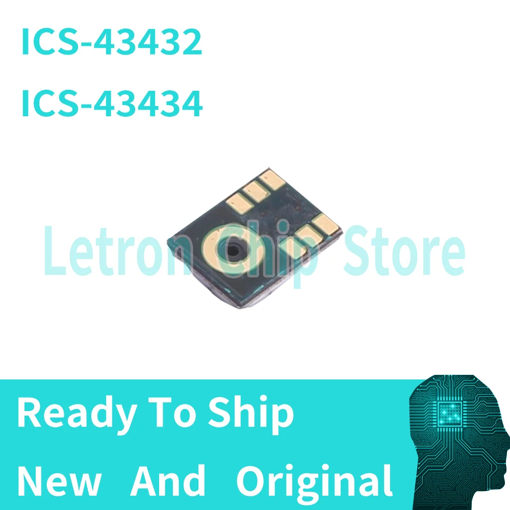 10PCS ICS-43432 ICS-43434 New Original Low-Noise Microphone with I2 S Digital Output SMD-7P