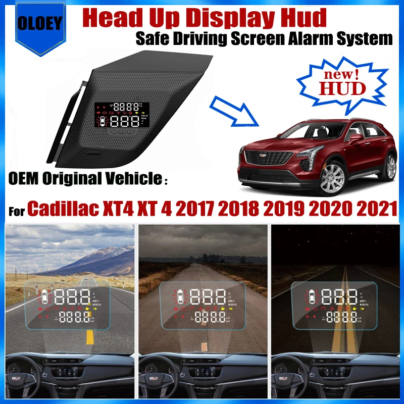 Car Electronic Accessories For Cadillac XT4 XT 4 2017 2018 2019 2020 OEM Head Up Display HUD Safe Driving Screen Alarm System