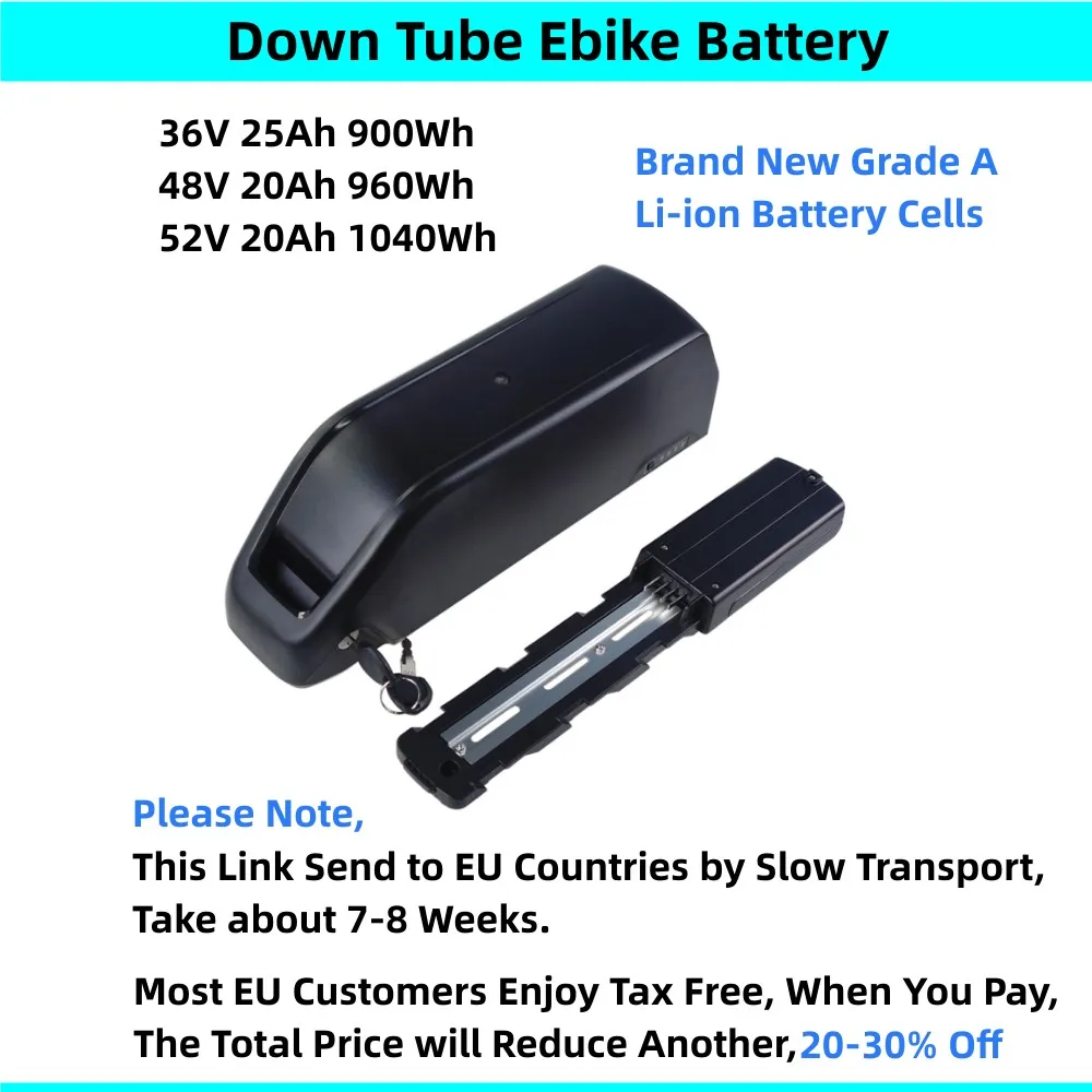 

48Volt Li-ion Ebike Battery Down Tube Jumbo Shark 48V 20Ah 52V 20Ah 20A 25A 30A for Super73 ZX S1 Z Miami Super73-ZX Upgrade