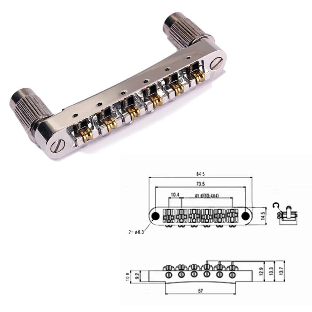 جسر السرج الدوار لنمط الغيتار الكهربائي الكروم سبائك الزنك يموت الصب الذيل عدة استبدال أجزاء