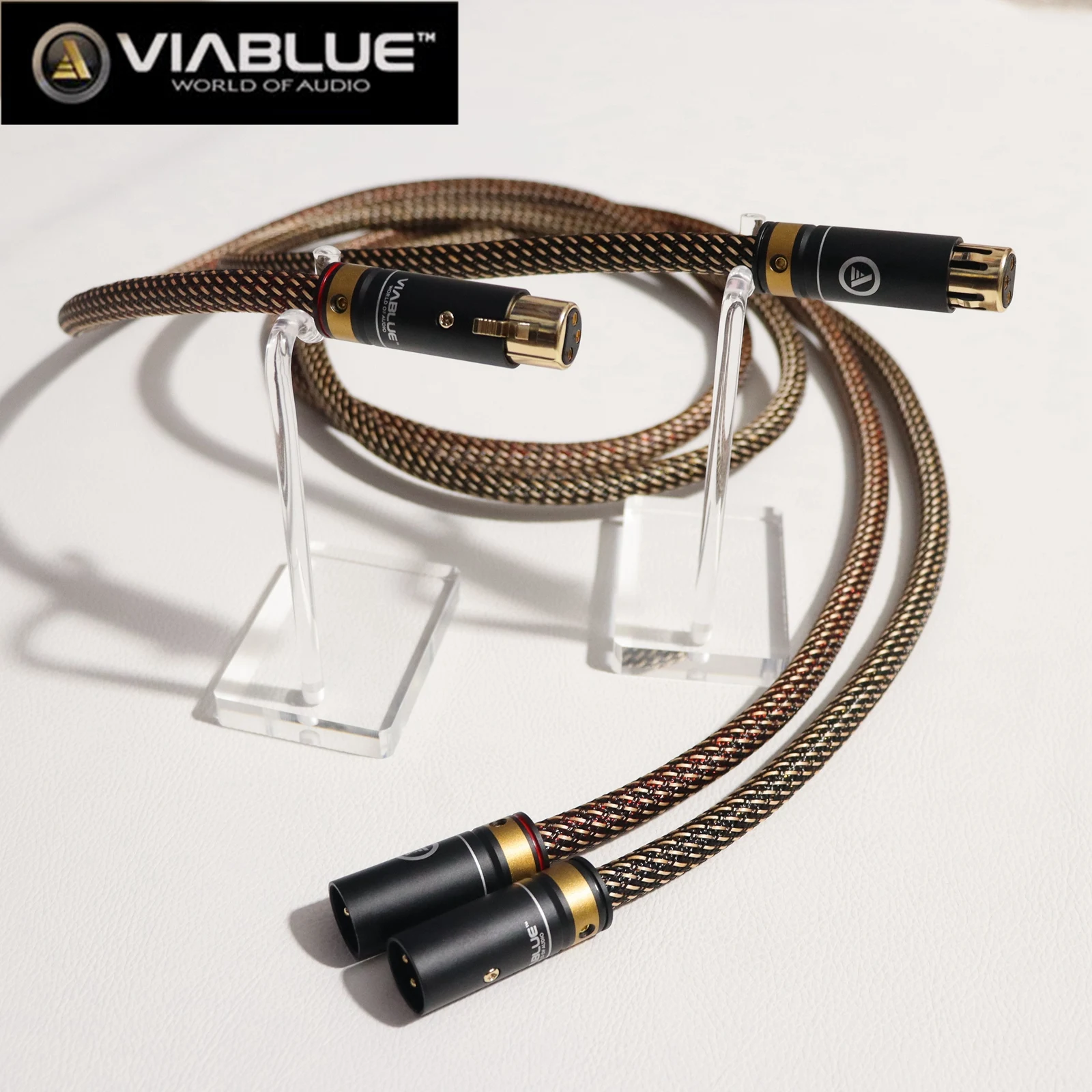 1pair Viablue original audiophile grade 3 pin XLR audio wire CD tube amplifier High Fidelity balanced male/female cables