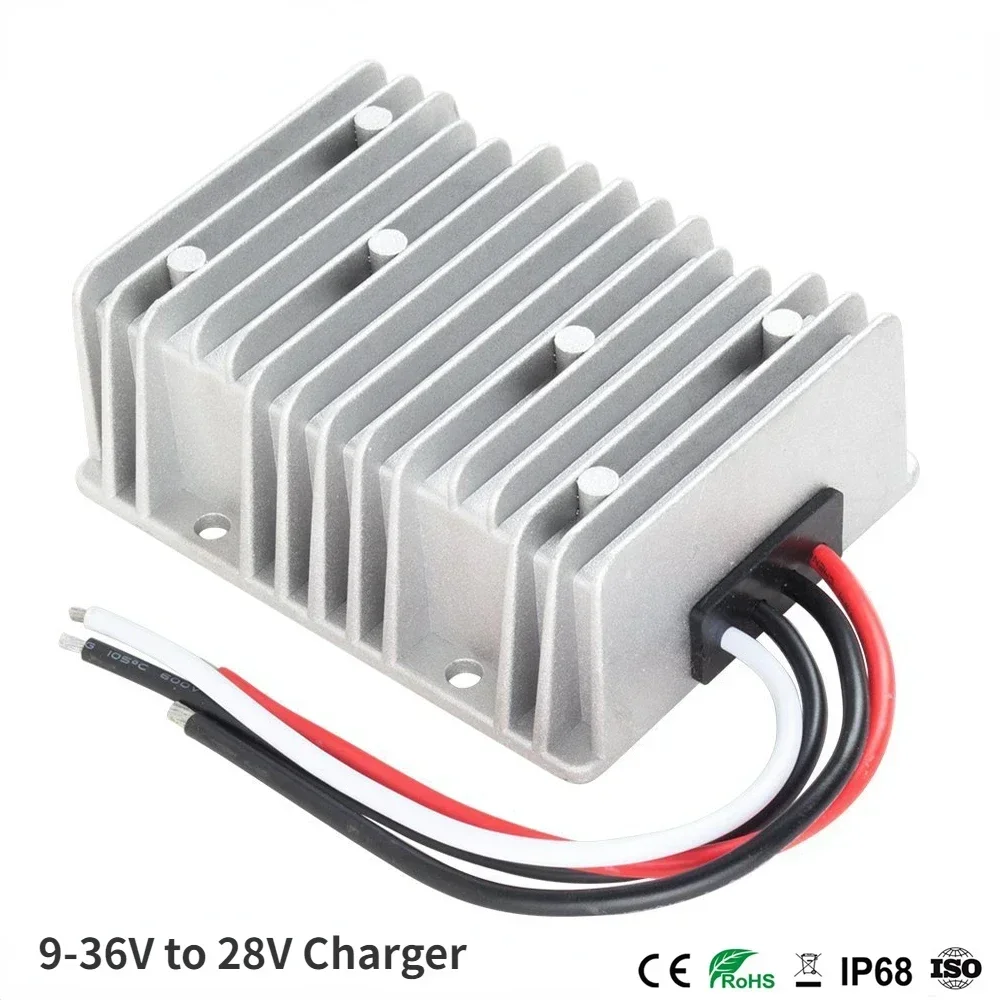 

Boost-Buck Converter 9-36V 24V to 28V 20A 8A DC DC Voltage Regulator Charger used for 24V Dual-battery System Lead-acid Battery