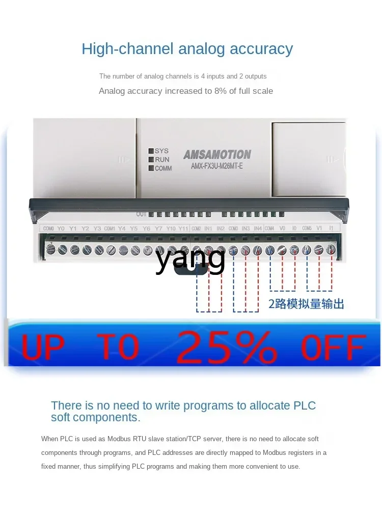 

CX programmable controller FX3U-26MT with analog 48MR domestic industrial control board