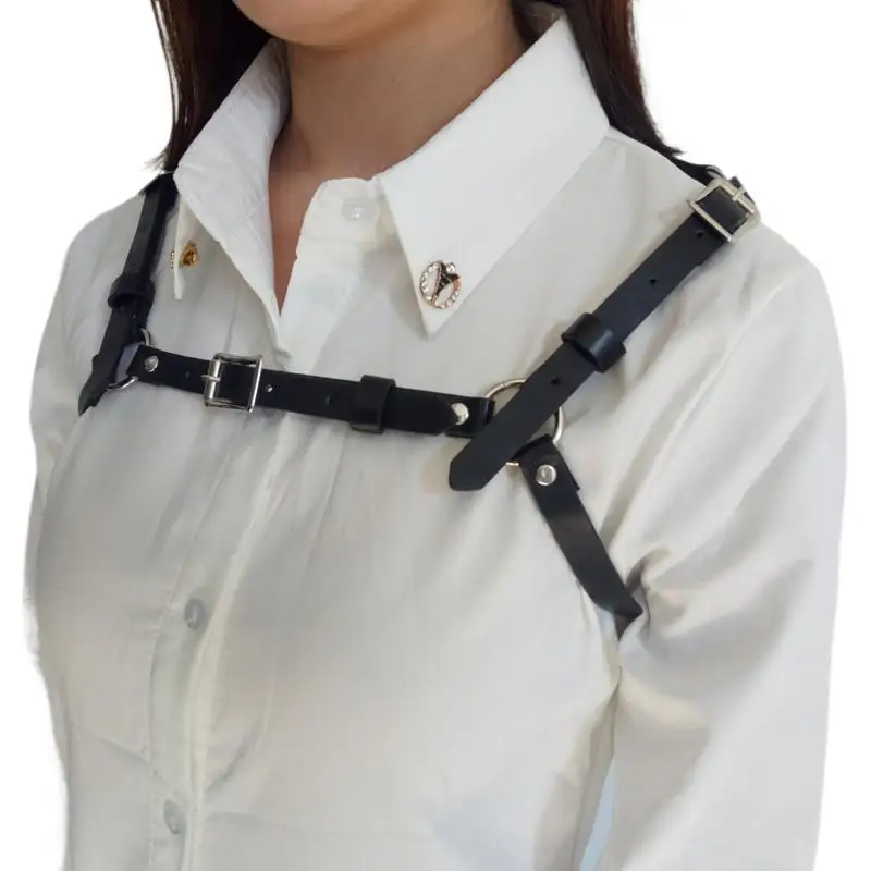 

New Women Body Bondage Faux Leather Punk Gothic Harajuku Style Waist Belts StrapsTanks Female strap cosplay clubwear