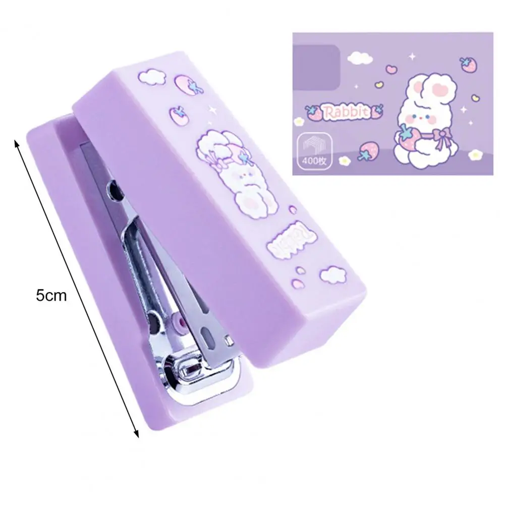 1 Набор бумажный степлер, портативный мини-степлер с сильным проникновением, бумажная папка с мультяшным рисунком для офиса и школы