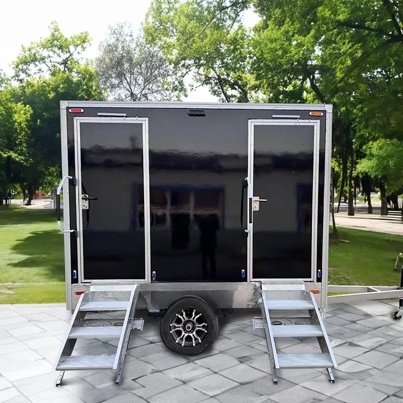 Remolque Portátil para Baños al Aire Libre, Inodoro Móvil, Remolque Portátil con Ducha e Inodoro