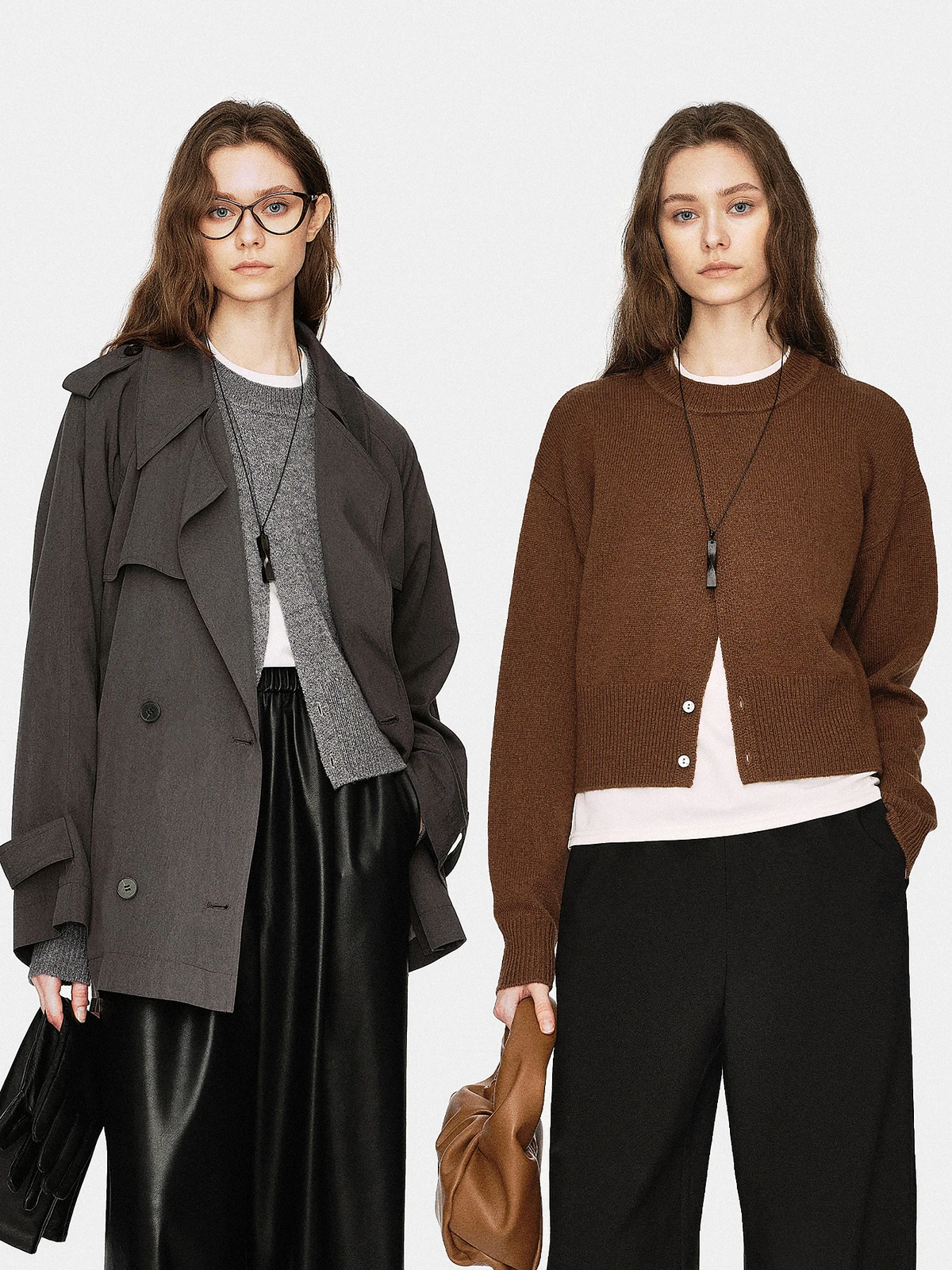 

Marllen Commuter Sle Women's Knitted Sweater round Ne Overlap Asymmetrical Hem Long Sve Thin Wool Blend Casual Wear