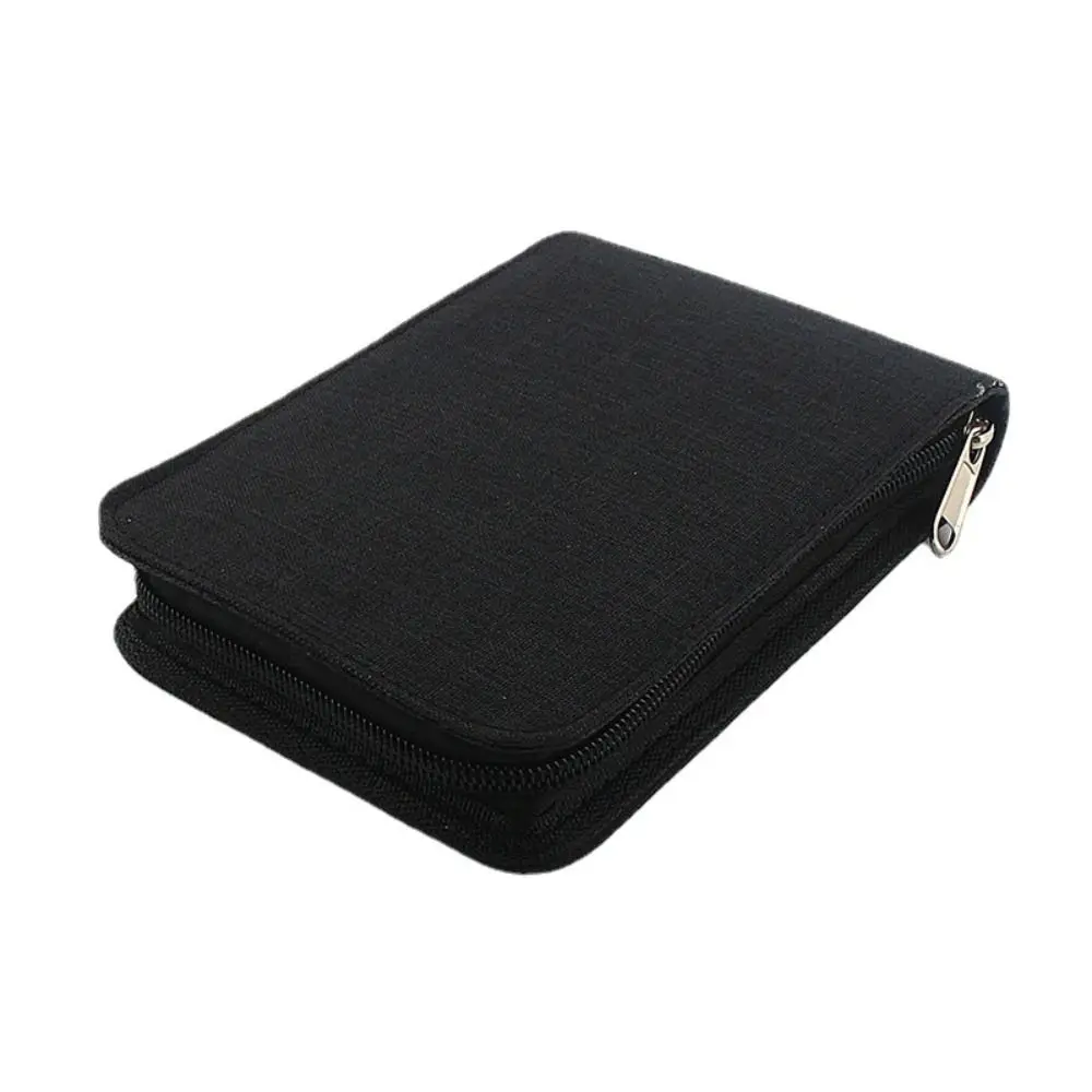 Imagem -04 - Grande Capacidade Canvas Pencil Case Fountain Pen Bolsa Escrita Holder Suprimentos Acessórios 10 Slots 24 Slots 48 Slots