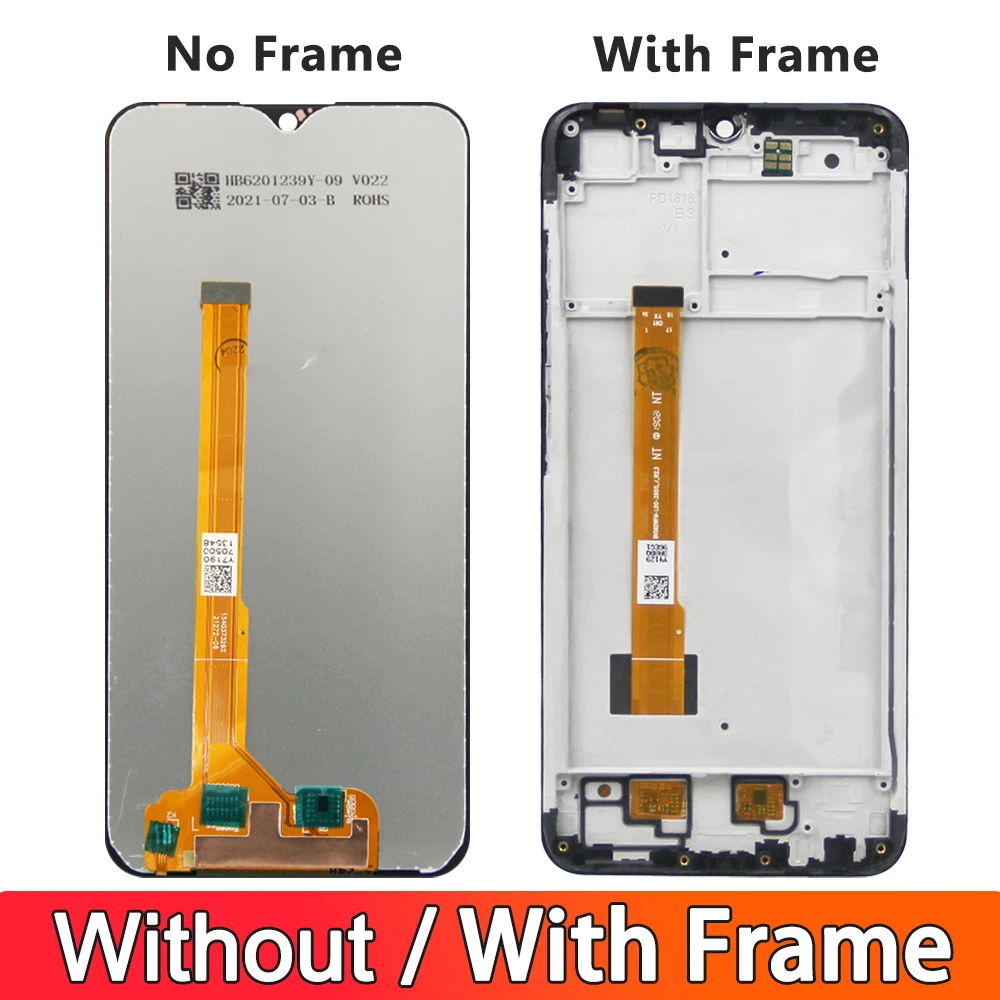 6.22\'\' For VIVO Y91 Y93 Y95 LCD Display Touch Screen 1816, 1817, 1820, 1811 Digitizer Assembly With Frame Replacement