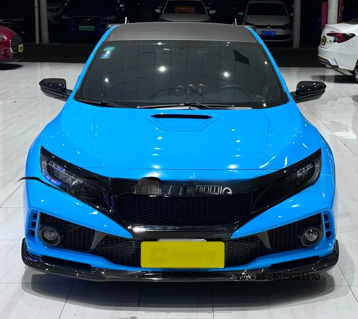 Body Kits Carbon + FRP SPOON Style Front Bumper Lip Spoiler Chin Splitters for10TH FK8